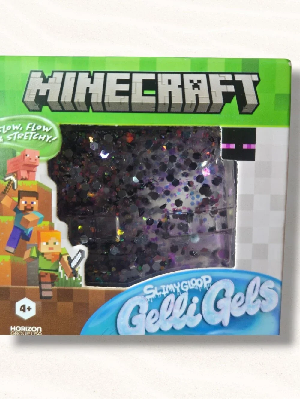 VIRAL SQUISHY Minecraft SLIMYGLOOP Gelli Gels Creeper + Enderman Slow Flow Gel
